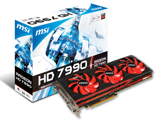 画像ギャラリー No.001のサムネイル画像 / MSI製のHD 7990カードとクロックアップ版HD 7870搭載カードがアスクから