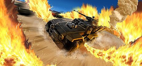 画像ギャラリー No.002のサムネイル画像 / 「爆烈軍団レネゲード」追加DLC第1弾で新たな仲間「ブレイズモ」「クリスタル」が配信に。火焔の渦や敵弾無効化など，車両の特殊装備を使いこなそう