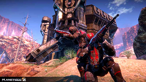 画像ギャラリー No.001のサムネイル画像 / SOE「Planetside 2」の公式サイトをオープンし,ムービーやスクリーンショットを公開。数千人のプレイヤーによる,超大規模戦闘が実現