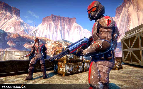 画像ギャラリー No.002のサムネイル画像 / SOE「Planetside 2」の公式サイトをオープンし,ムービーやスクリーンショットを公開。数千人のプレイヤーによる,超大規模戦闘が実現