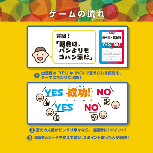 画像ギャラリー No.002のサムネイル画像 / 全員の答えが“半々”になる質問をする会話ゲーム「ピッタンコはんはん」,3月31日に発売