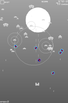画像ギャラリー No.010のサムネイル画像 / 「スペースインベーダー LITE」「スペースインベーダー インフィニティジーン」,iPhone対応アプリとなってMobageに登場