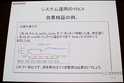 画像ギャラリー No.009のサムネイル画像 / 「ドラゴンコレクション」の裏側が語られた,「大人気ソーシャルゲームを支える技術〜 拡大し続けるシステムの軌跡」セッションレポート
