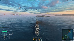 画像ギャラリー No.002のサムネイル画像 / ［gamescom］戦艦「長門」の主砲が火を噴き，駆逐艦「吹雪」が縦横無尽に航行。「World of Warships」のデモプレイで新情報が次々と明らかに