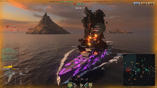 画像ギャラリー No.006のサムネイル画像 / 「World of Warships」の「蒼き鋼のアルペジオ -アルス・ノヴァ-」コラボ軍艦2隻をムービーで紹介。きゅうそくせんこー……は，しないけど