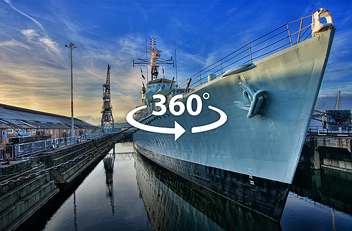 画像ギャラリー No.003のサムネイル画像 / 駆逐艦・HMSキャヴァリアの艦内を360度見回せる。WargamingのVRプロジェクトがGoogle Arts ＆ Culture Platformで公開