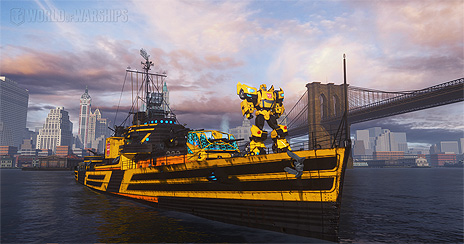 画像ギャラリー No.010のサムネイル画像 / 「World of Warships」と「トランスフォーマー」がコラボ。PC版，PS4とXbox One向けの“Legends”で本日から
