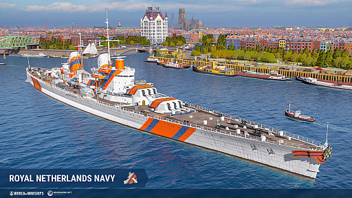画像ギャラリー No.004のサムネイル画像 / 「World of Warships」,新兵装“空襲”が使用可能なオランダ巡洋艦が最新アップデートで登場