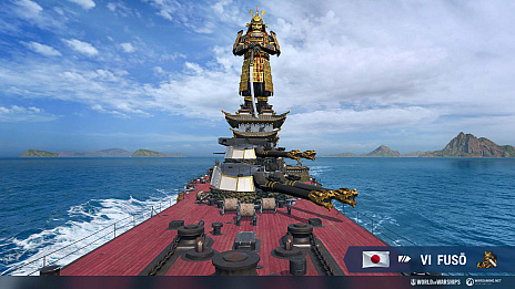 画像ギャラリー No.007のサムネイル画像 / 「World of Warships」，艦橋が甲冑姿の武士に変貌する新スキン“日本の城 ‐ 扶桑”が登場に