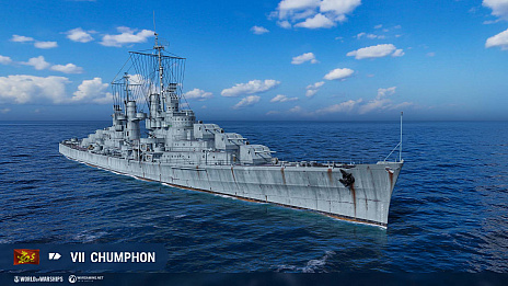 画像ギャラリー No.015のサムネイル画像 / 「World of Warships」，艦橋が甲冑姿の武士に変貌する新スキン“日本の城 ‐ 扶桑”が登場に