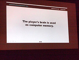画像ギャラリー No.011のサムネイル画像 / ［GDC 2013］新しいものを生み出すのは「違和感」から。「善人シボウデス」の打越鋼太郎氏がビジュアルノベルを語る