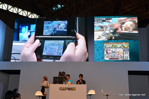 画像ギャラリー No.020のサムネイル画像 / ［TGS 2011］「モンスターハンター3（トライ）G」ステージレポート。3DSの下画面はカスタマイズ可能に
