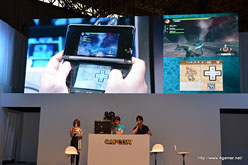 画像ギャラリー No.026のサムネイル画像 / ［TGS 2011］「モンスターハンター3（トライ）G」ステージレポート。3DSの下画面はカスタマイズ可能に