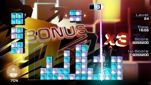 画像ギャラリー No.004のサムネイル画像 / ［TGS 2011］PS Vita版「LUMINES Electronic Symphony」（仮称）はタッチスクリーンでブロックのコントロールが可能