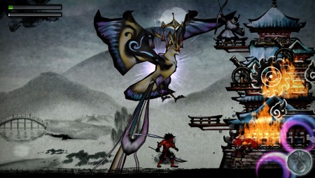 画像ギャラリー No.005のサムネイル画像 / ［TGS 2011］アクワイアのPS Vita用ソフト「墨鬼 SUMIONI（仮）」，TGS 2011でプレイアブル展示中。「墨神」を操るための“墨汁タッチアクション”とは