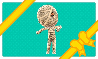 画像ギャラリー No.001のサムネイル画像 / 「トモダチコレクション 新生活」，追加アイテムとして「ミイラセット」が配信に。ハロウィンに先駆けてMiiを仮装させよう