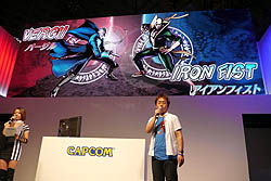 画像ギャラリー No.004のサムネイル画像 / ［TGS 2011］「ULTIMATE MARVEL VS. CAPCOM 3」に新キャラ「バージル」「アイアンフィスト」が参戦。“NEO-G vs. セス・キリアン”のガチ対決も披露されたステージイベント 