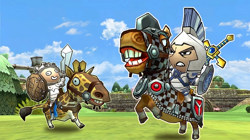 画像ギャラリー No.002のサムネイル画像 / 「Happy Wars」，ダッシュ攻撃のリーチに優れた騎乗動物「キリン」が登場
