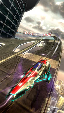 画像ギャラリー No.004のサムネイル画像 / ［TGS 2011］PlayStation Vita用レースゲーム「WipEout 2048」をジャイロセンサー/キー操作の両方でプレイしてきた