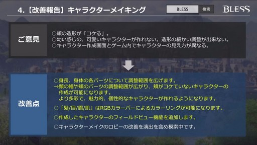 画像ギャラリー No.009のサムネイル画像 / 「BLESS」のサービス開始は2017年内？ CBT1の結果を踏まえて今後の方針が明らかになった「『BLESS』公式生放送 特別版」をレポート