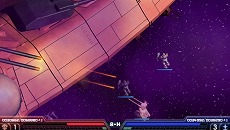 画像ギャラリー No.002のサムネイル画像 / 「機動戦士ガンダム 木馬の軌跡」，戦場や攻撃目標によって局地戦は「対艦戦」か「制圧戦」に突入。メガ粒子砲を撃てるコマンド「砲撃」も明らかに
