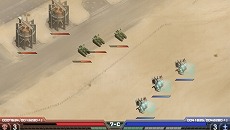 画像ギャラリー No.009のサムネイル画像 / 「機動戦士ガンダム 木馬の軌跡」，戦場や攻撃目標によって局地戦は「対艦戦」か「制圧戦」に突入。メガ粒子砲を撃てるコマンド「砲撃」も明らかに