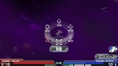 画像ギャラリー No.016のサムネイル画像 / 「機動戦士ガンダム 木馬の軌跡」，戦場や攻撃目標によって局地戦は「対艦戦」か「制圧戦」に突入。メガ粒子砲を撃てるコマンド「砲撃」も明らかに