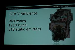 画像ギャラリー No.006のサムネイル画像 / ［GDC 2014］「Grand Theft Auto V」の臨場感を陰で支えるサウンド技術に，集まったオーディオマン達も驚き