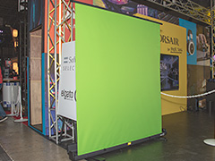 ［TGS 2018］Corsairのクロマキー合成用緑シートが配信用にかなり便利そう