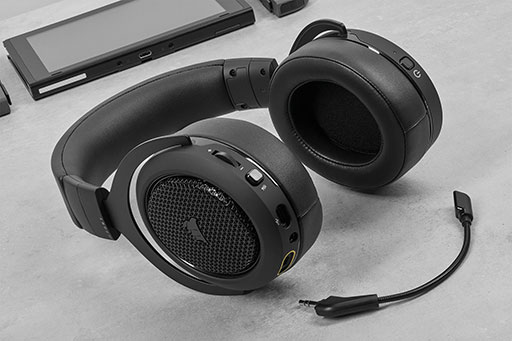 画像ギャラリー No.004のサムネイル画像 / Bluetoothと有線で同時接続できるCorsair製ヘッドセット「HS70 BLUETOOTH」と高速入力を謳うキーボード「K100 RGB」が発売