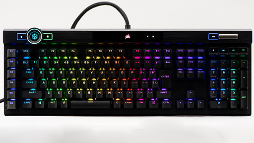 画像ギャラリー No.009のサムネイル画像 / 【PR】Corsairのフラッグシップキーボード「K100 RGB」は,光学式キースイッチと高速レポートレートでeスポーツゲーマーにお勧めしたい