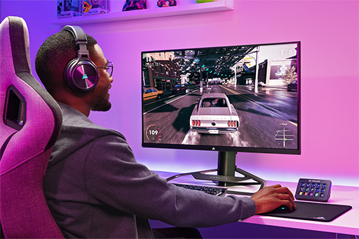 画像ギャラリー No.003のサムネイル画像 / Corsairがゲーマー向けディスプレイ市場に参入。2560×1440ドットで165Hz表示対応の32型液晶ディスプレイを発表