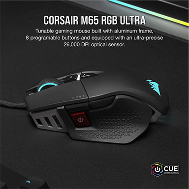 画像ギャラリー No.001のサムネイル画像 / Corsair製新型ワイヤードマウス「M65 RGB Ultra」が国内発売。独自センサー「MARKSMAN」採用のFPS向けマウス
