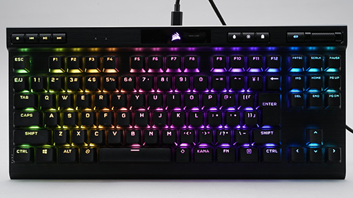 画像ギャラリー No.009のサムネイル画像 / 【PR】Corsairの新型10キーレス「K70 RGB TKL OPX」は,ストイックにeスポーツを突き詰めた高速応答性が見どころの光学式キーボードだ