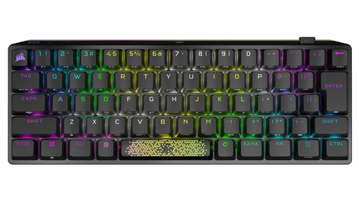 画像ギャラリー No.001のサムネイル画像 / ワイヤレス＆ワイヤード両対応のCorsair製60％キーボード「K70 Pro Mini Wireless」が国内発売。キースイッチを交換できる