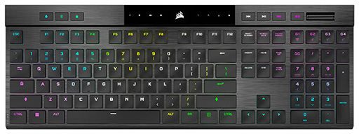 画像ギャラリー No.004のサムネイル画像 / Corsair，厚さ17mmの薄型メカニカルキーボード「K100 AIR」を発表。Cherry MXのUltra Low Profileスイッチで薄型化を実現