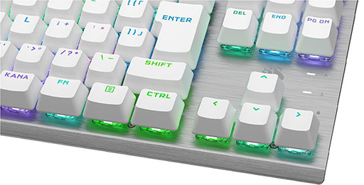 画像ギャラリー No.005のサムネイル画像 / 独自の光学式キースイッチを採用したCorsair製10キーレスキーボードに白色モデルが登場