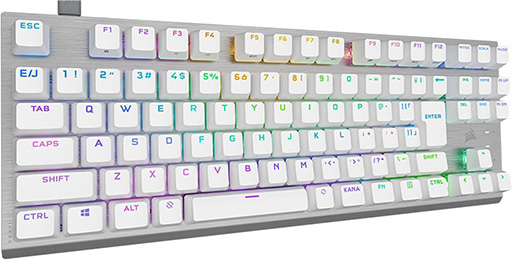画像ギャラリー No.006のサムネイル画像 / 独自の光学式キースイッチを採用したCorsair製10キーレスキーボードに白色モデルが登場