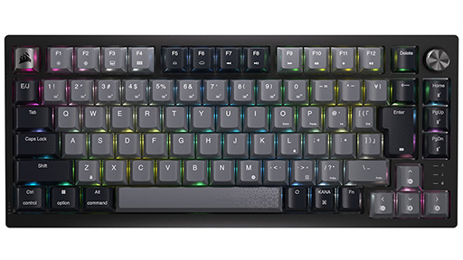 画像ギャラリー No.003のサムネイル画像 / キースイッチ交換可能な10キーレスキーボード「K65 PLUS WIRELESS」に日本語配列モデルが登場。2月29日発売