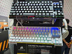 発売されたばかりのラピドリ対応の新型10キーレスキーボード「K70 PRO TKL」をCorsairブースでチェック［TGS2024］