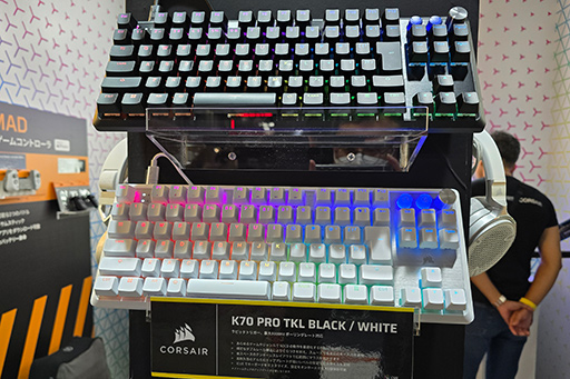 画像ギャラリー No.002のサムネイル画像 / 発売されたばかりのラピドリ対応の新型10キーレスキーボード「K70 PRO TKL」をCorsairブースでチェック［TGS2024］