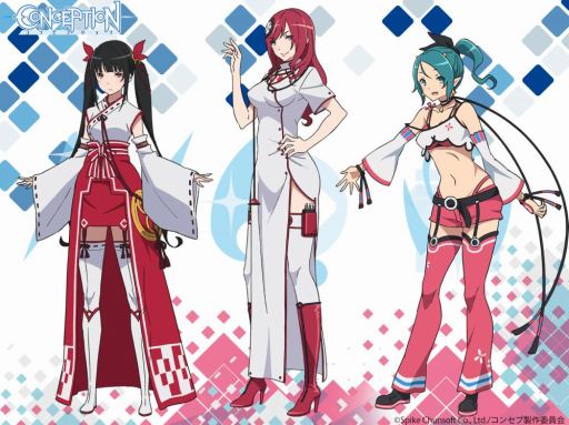 画像ギャラリー No.001のサムネイル画像 / TVアニメ「CONCEPTION」，追加キャラクターとして“3人の巫女”が公開