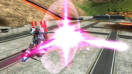 画像ギャラリー No.013のサムネイル画像 / 「機動戦士ガンダム EXVS. フルバースト」，新機体「エクストリームガンダム（type-レオス）アイオス・フェース」「ガンダムMk-II」のアクションを公開