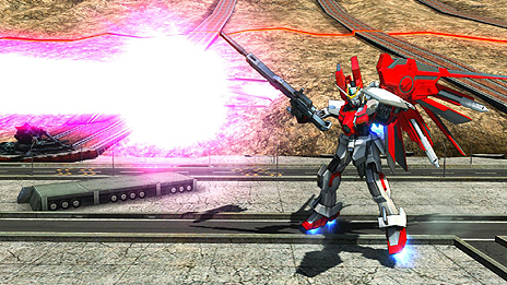 画像ギャラリー No.018のサムネイル画像 / 「機動戦士ガンダム EXVS. フルバースト」，新機体「エクストリームガンダム（type-レオス）アイオス・フェース」「ガンダムMk-II」のアクションを公開