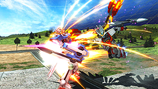 画像ギャラリー No.022のサムネイル画像 / 「機動戦士ガンダム EXVS. フルバースト」，新機体「エクストリームガンダム（type-レオス）アイオス・フェース」「ガンダムMk-II」のアクションを公開