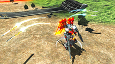 画像ギャラリー No.026のサムネイル画像 / 「機動戦士ガンダム EXVS. フルバースト」，新機体「エクストリームガンダム（type-レオス）アイオス・フェース」「ガンダムMk-II」のアクションを公開