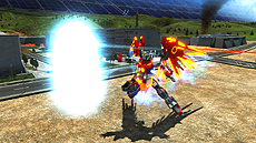 画像ギャラリー No.030のサムネイル画像 / 「機動戦士ガンダム EXVS. フルバースト」，新機体「エクストリームガンダム（type-レオス）アイオス・フェース」「ガンダムMk-II」のアクションを公開