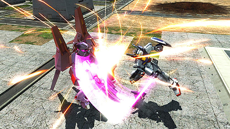 画像ギャラリー No.045のサムネイル画像 / 「機動戦士ガンダム EXVS. フルバースト」，新機体「エクストリームガンダム（type-レオス）アイオス・フェース」「ガンダムMk-II」のアクションを公開