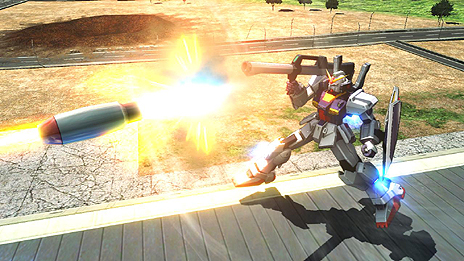 画像ギャラリー No.046のサムネイル画像 / 「機動戦士ガンダム EXVS. フルバースト」，新機体「エクストリームガンダム（type-レオス）アイオス・フェース」「ガンダムMk-II」のアクションを公開