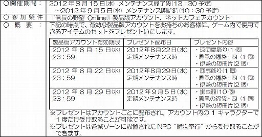 画像ギャラリー No.001のサムネイル画像 / 「信長の野望 Online」団扇飾りや伊勢の短冊片などがもらえる